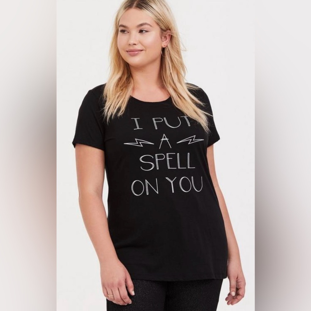 Torrid Black I Put A Spell On You T-shirt Size 0